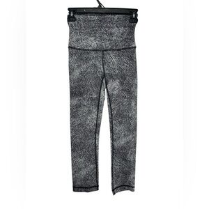 LululemonWunder Under High Rise  Crop Speckled Leggings size 4